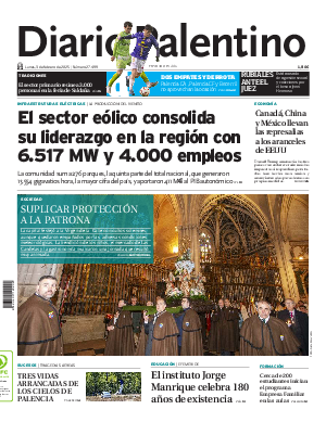 Portada Diario Palentino