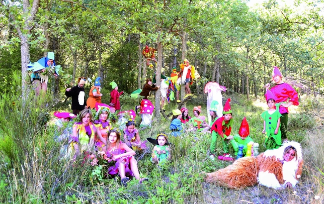 LEDIGOS: Duendes, hadas y animales fantásticos se han instalado en el robledal de Ledigos. Ahora somos un 'Pueblo Encantado' y así lo recoge la fotografía. 
  / LEDIGOS