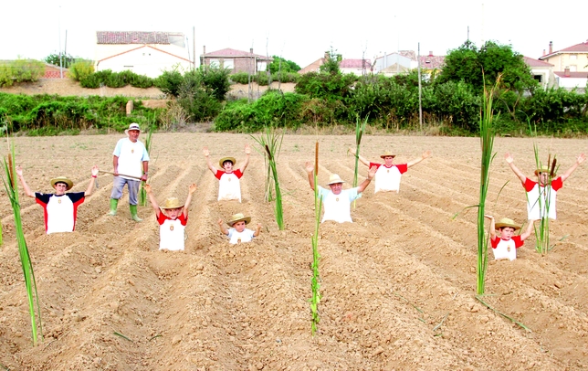 SOTO DE CERRATO: En Soto de Cerrato han descubierto un nuevo método contra la despoblación: han sembrado personas. Mientras crecen y llega la recolección, en el pueblo 'Amanece, que no es poco'. foto: Evaristo González
  / SOTO DE CERRATO