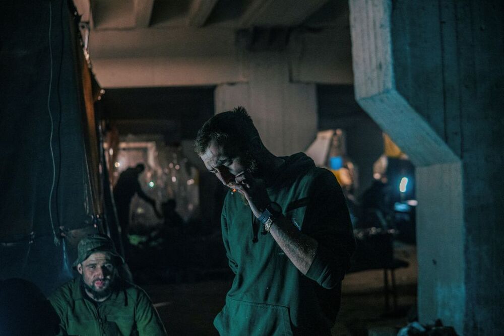 Ukrainian Azovstal service members are seen within the Azovstal Iron and Steel Works complex in Mariupol  / DMYTRO OREST KOZATSKYI/AZOV REGIMENT PRESS SERVICE