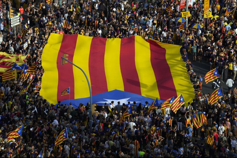 Manifestación independentista por la Diada del 11 de septiembre