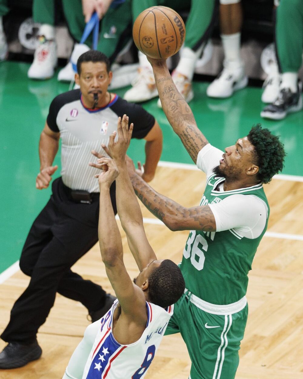 NBA Playoffs - Philadelphia 76ers at Boston Celtics  / CJ GUNTHER