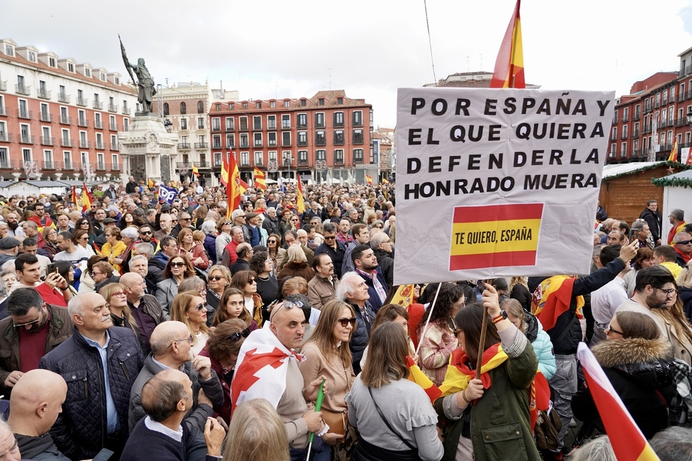 Concentración en la plaza Mayor de Valladolid.