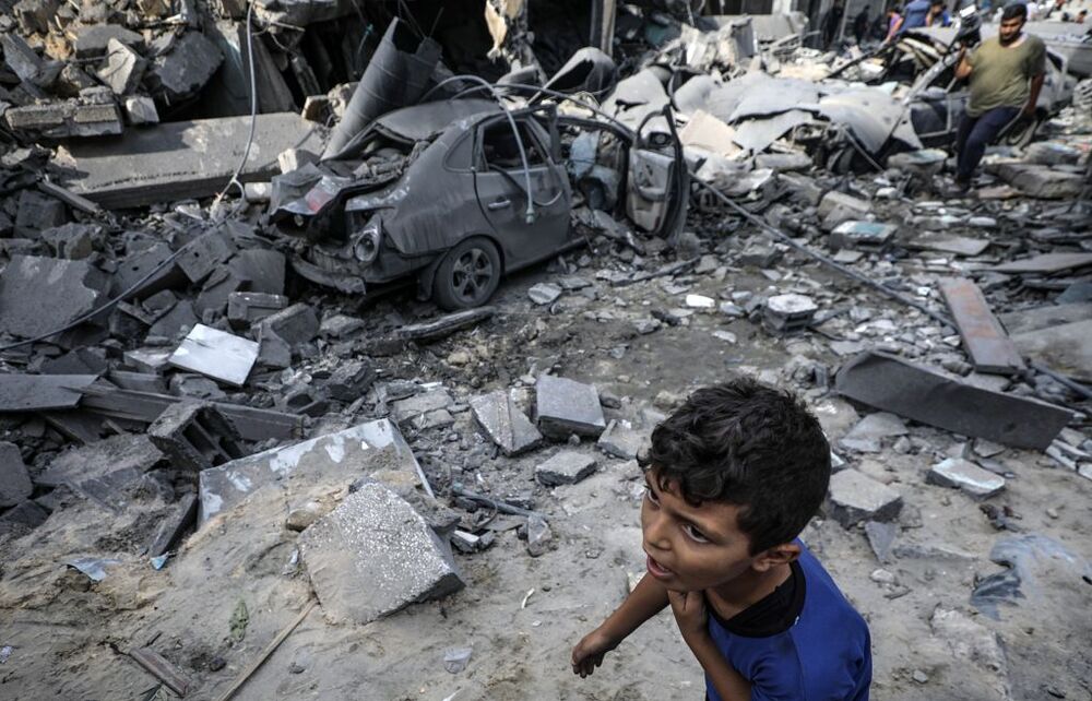 Destruction in Gaza Strip as Israel retaliates after Hamas attacks  / MOHAMMED SABER