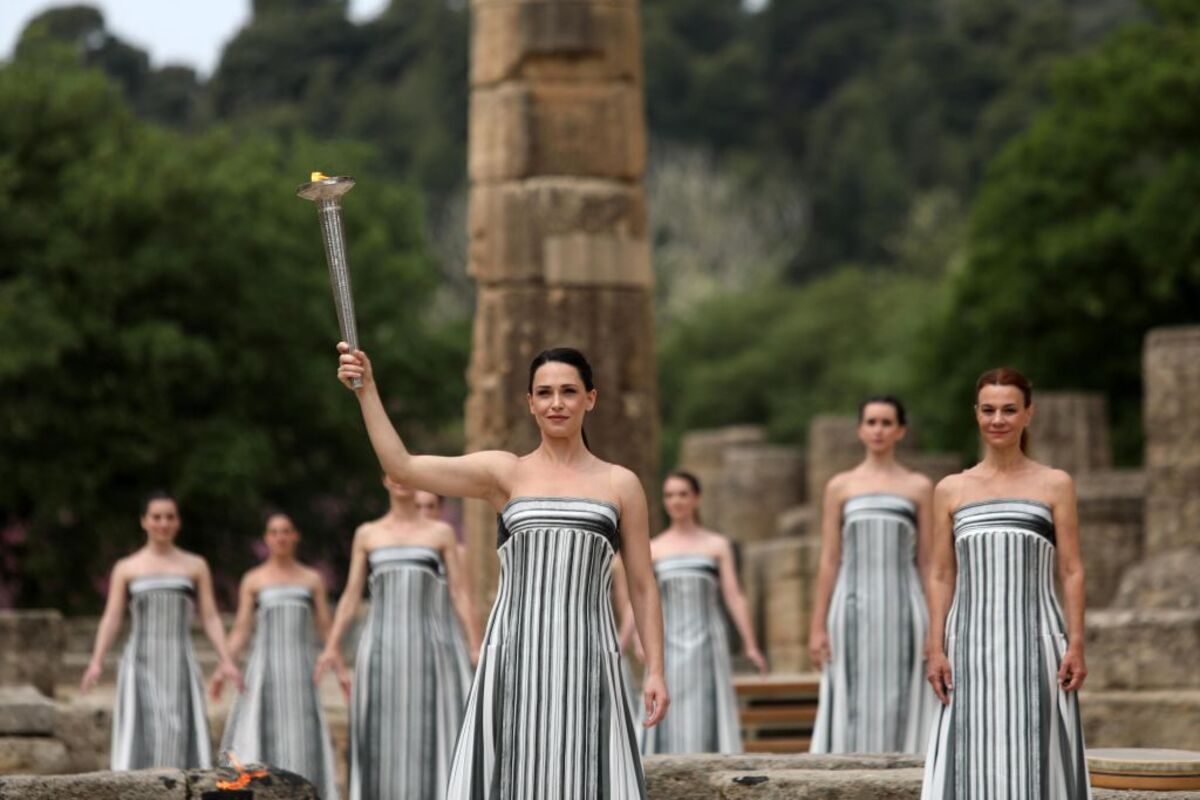 Olympic Flame lighting ceremony for Paris 2024 Summer Olympics in Greece  / GEORGE VITSARAS