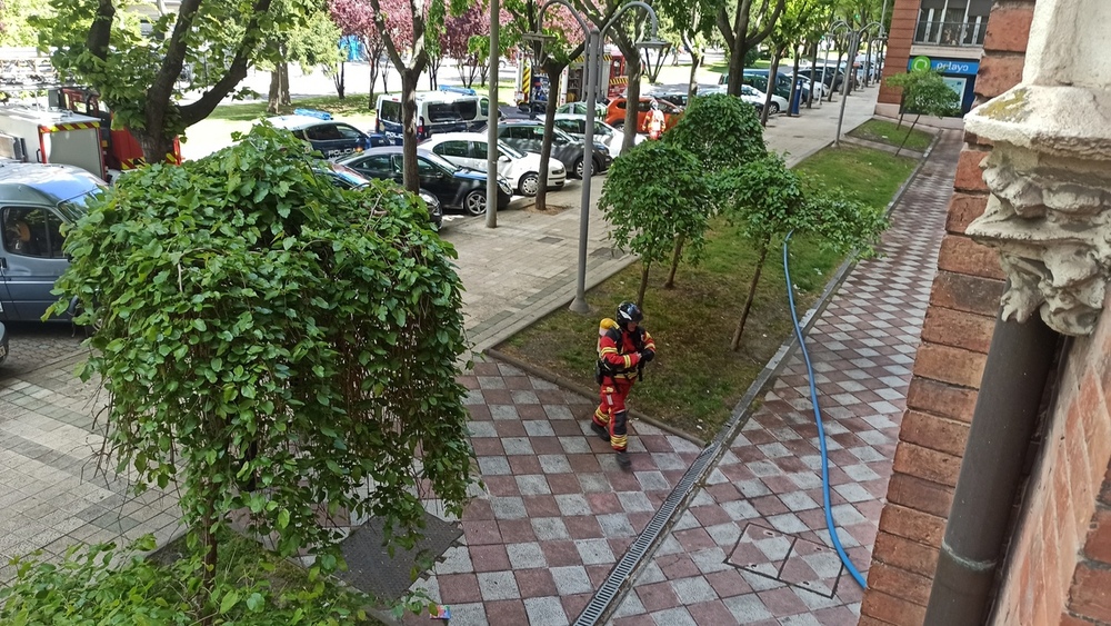 Incendio en la avenida de Manuel Rivera