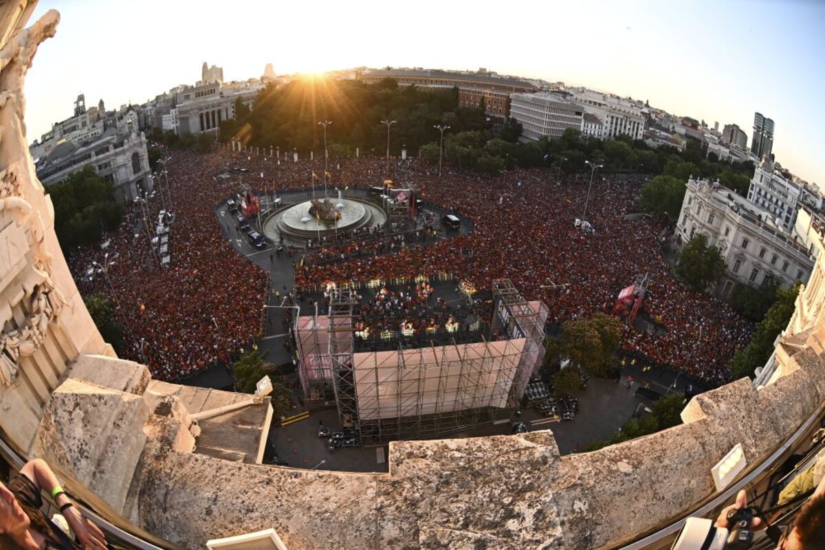 Celebración de la selección española en Madrid