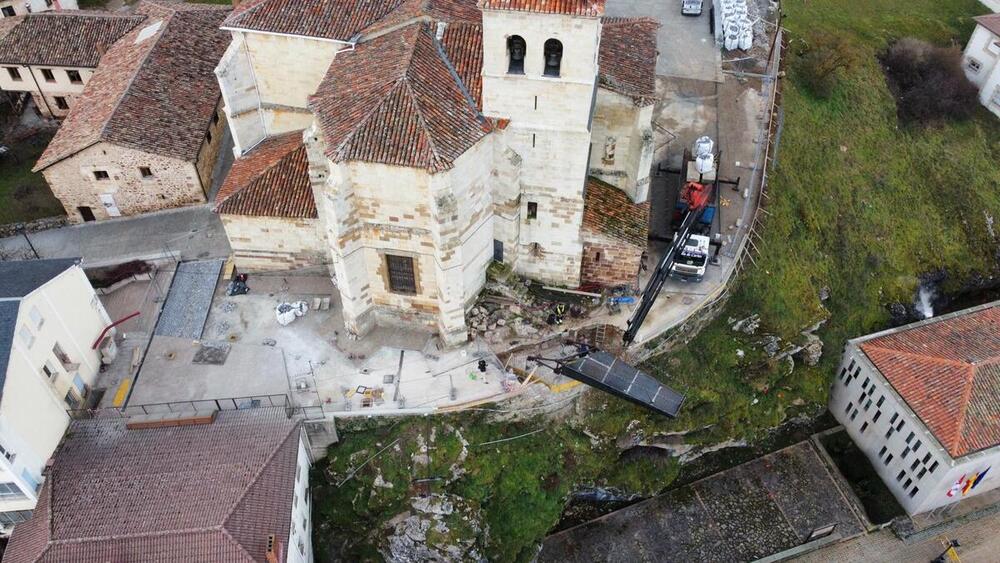 El nuevo mirador de Cervera de Pisuerga, listo en abril