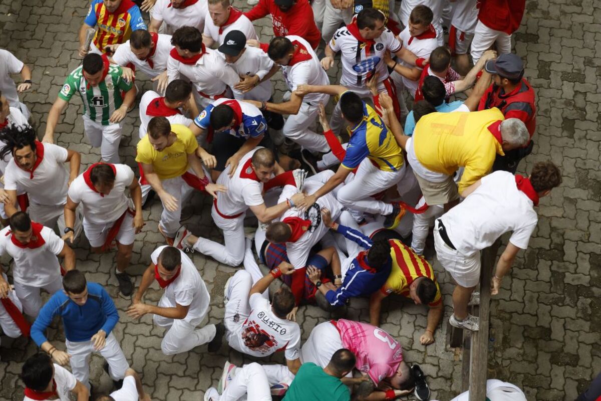 La velocidad de los Victoriano del Río para el tercer encierro de los Sanfermines  / VILLAR LÓPEZ