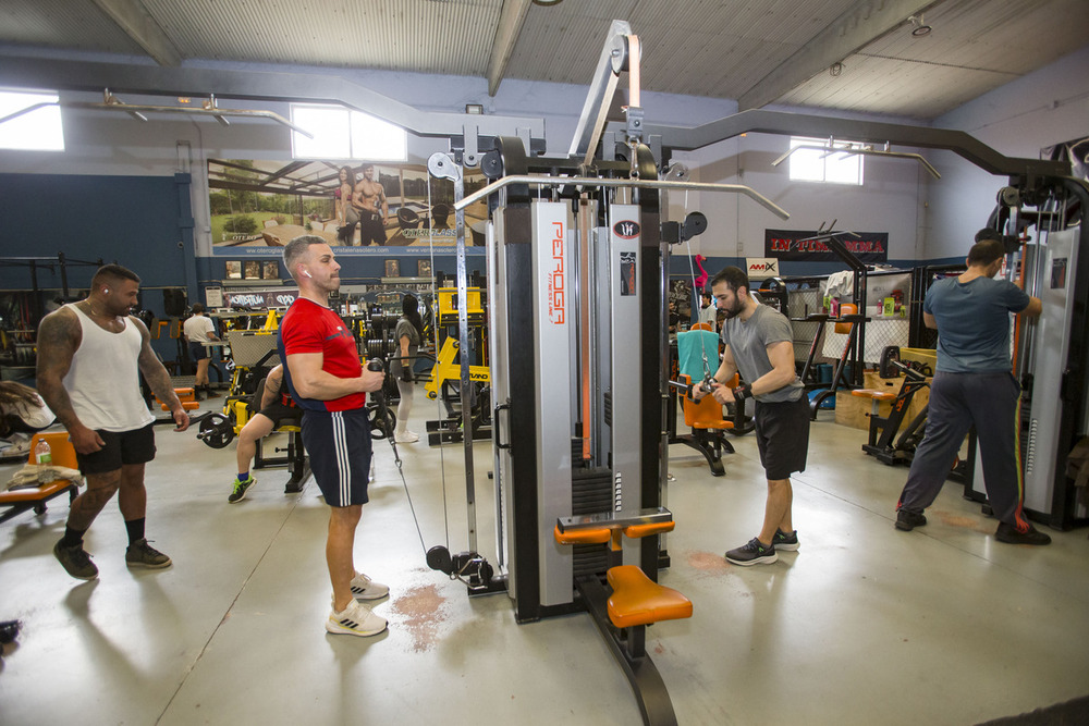 En el Spartan’s Gym lo que más está funcionando son los ejercicios de musculación. 