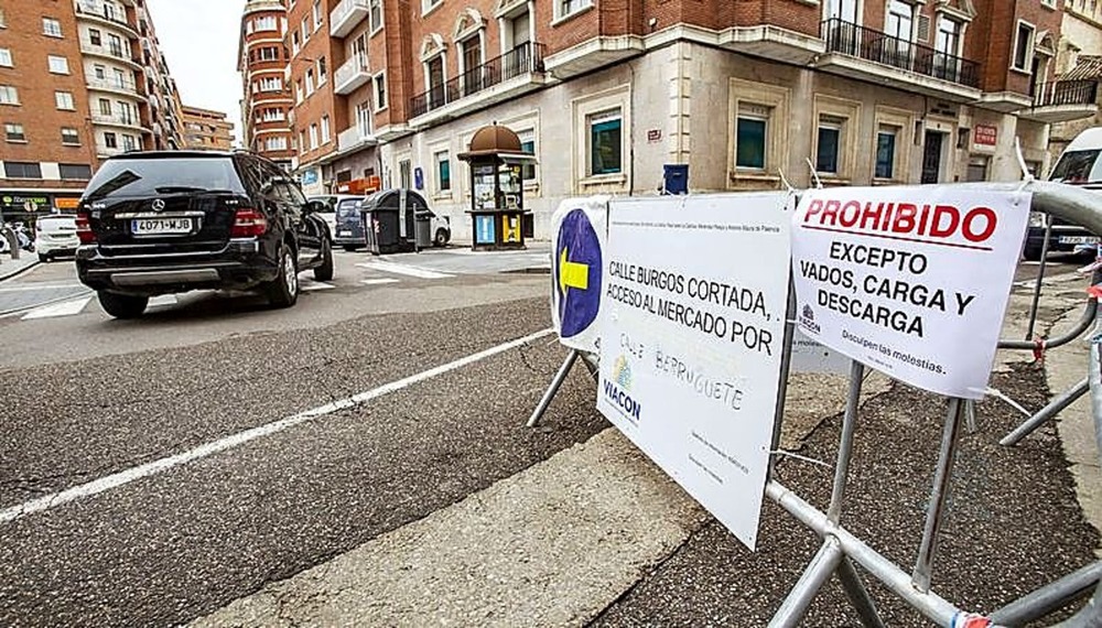 Las obras vuelven con la reurbanización de la calle Burgos