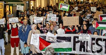 Cerca de 300 personas claman por la paz y la lucha palestina