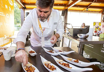 El chef Villegas, en la final del Campeonato de Tortilla