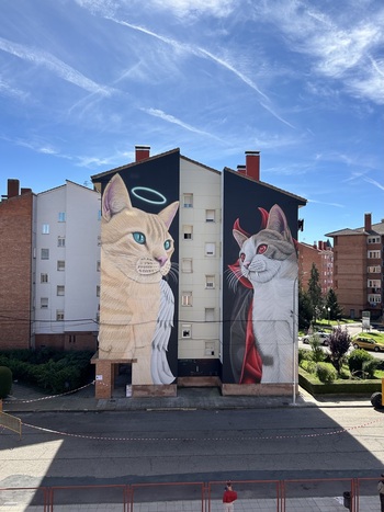 Manuel García firma en Guardo el tercer mejor mural del mundo