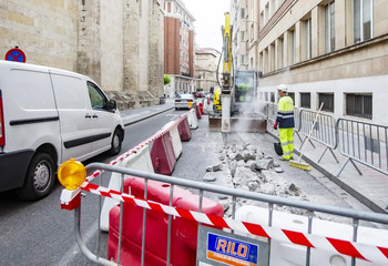 Un tramo de la calle Burgos cerrado por obras desde el lunes