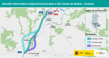 Transportes aprueba el estudio del tercer carril de la A-62