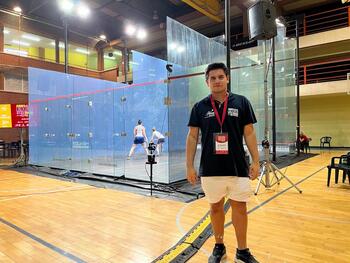 Un palentino en el Campeonato de Europa de squash